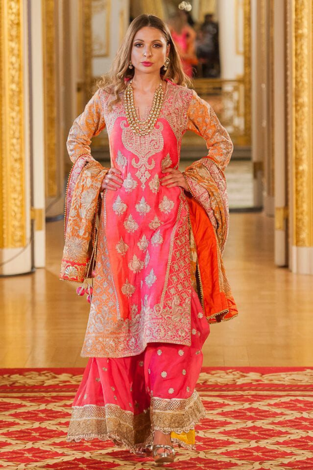 Royal Hues Pink Gharara Set
