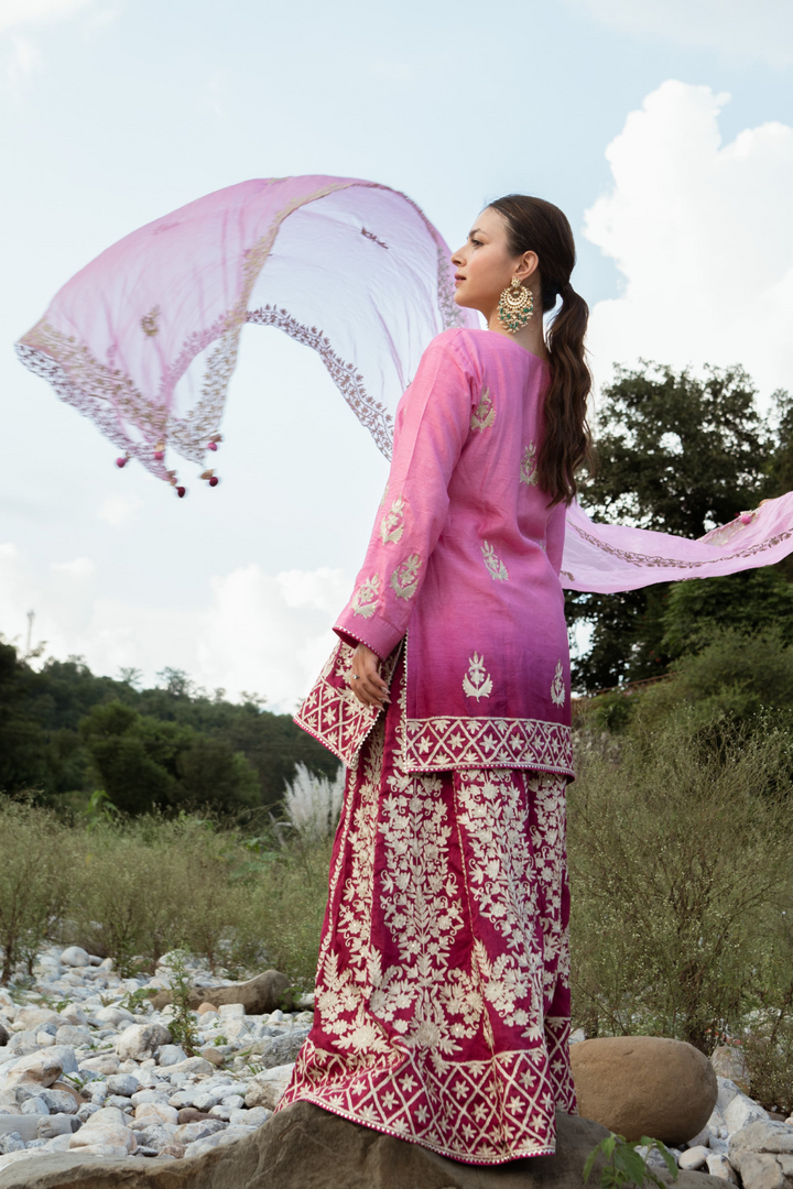 Deep Ombre Pink Suit