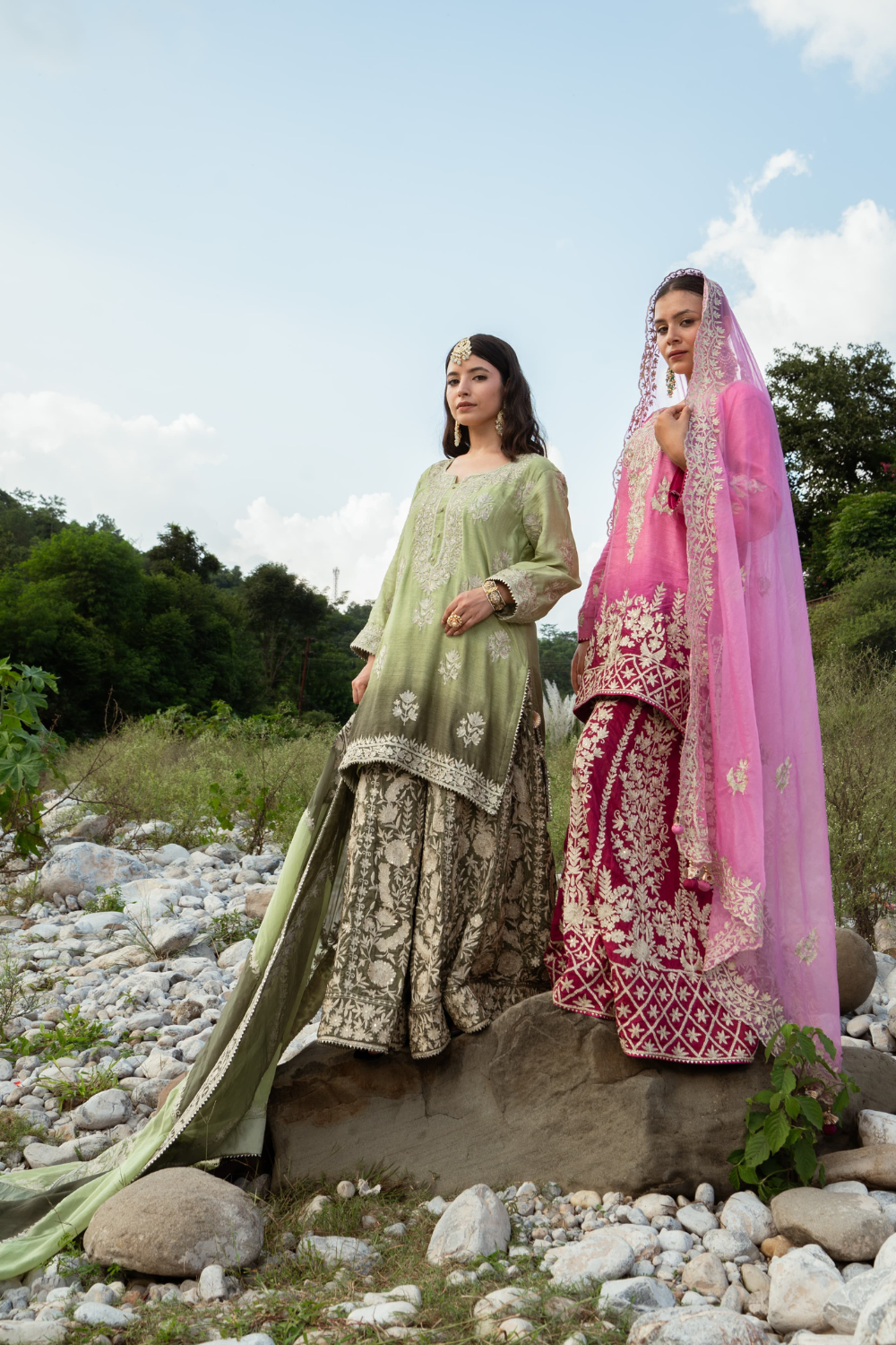 Majestic Green Embroidery Suit