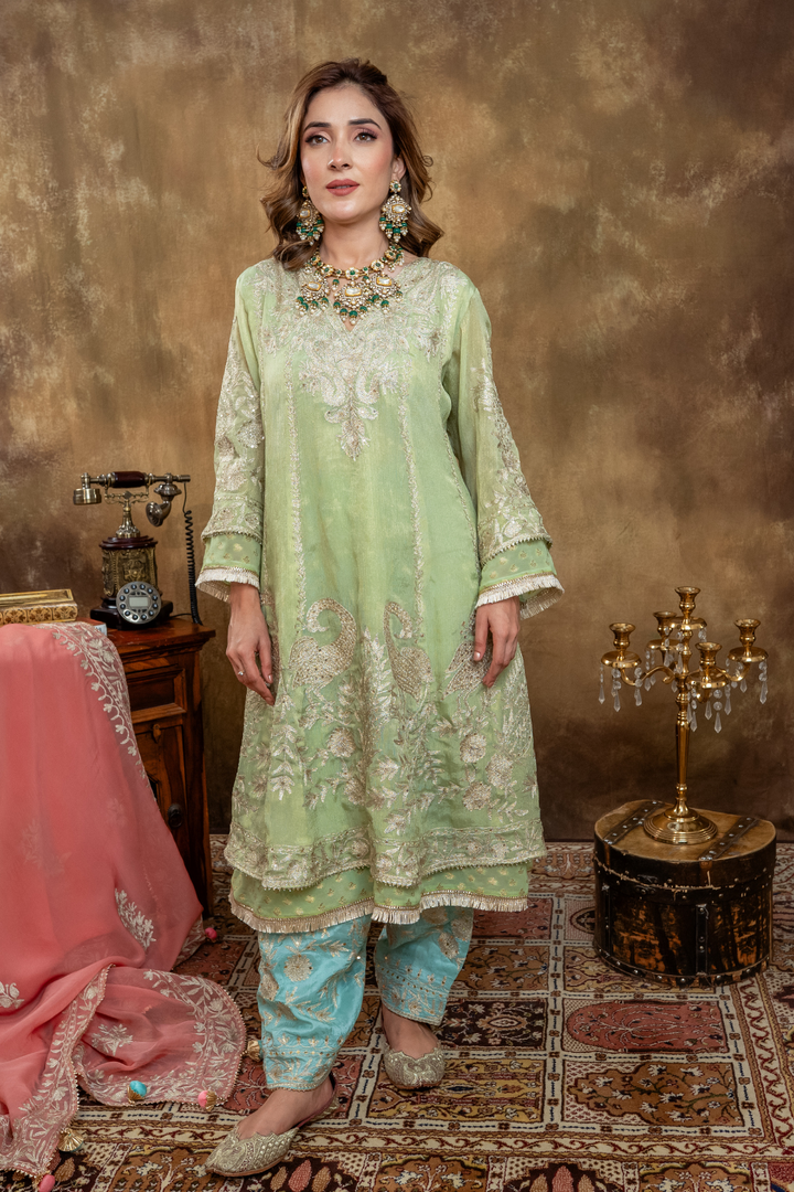 PASTEL  DOUBLE LAYER CHOGA SET