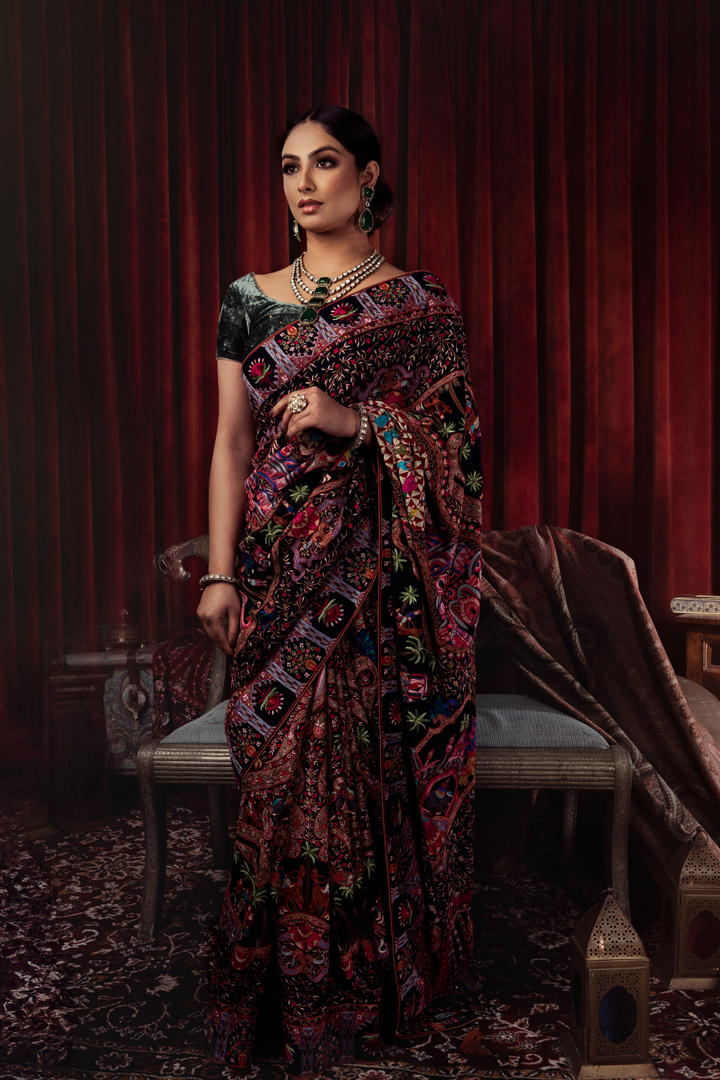 BARAAT RESHAM KALAMKARI SAREE