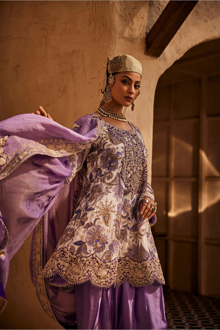 GUL PRINTED CHOGA WITH KHADI SALWAR