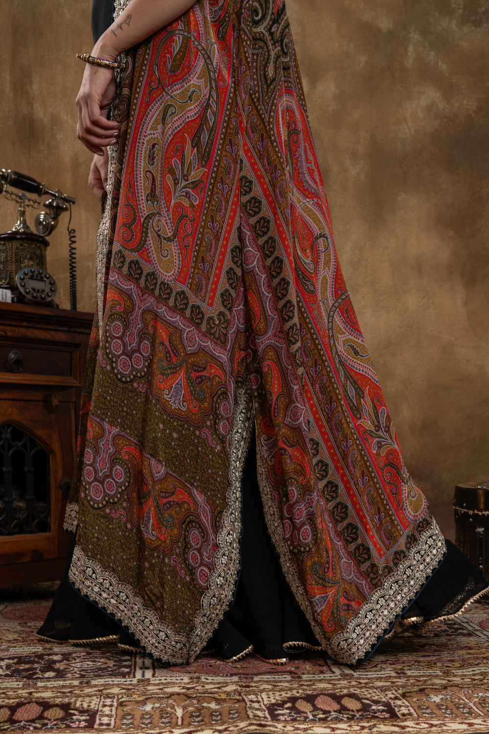 MULTI FUSION KALAMKARI LONG JACKET