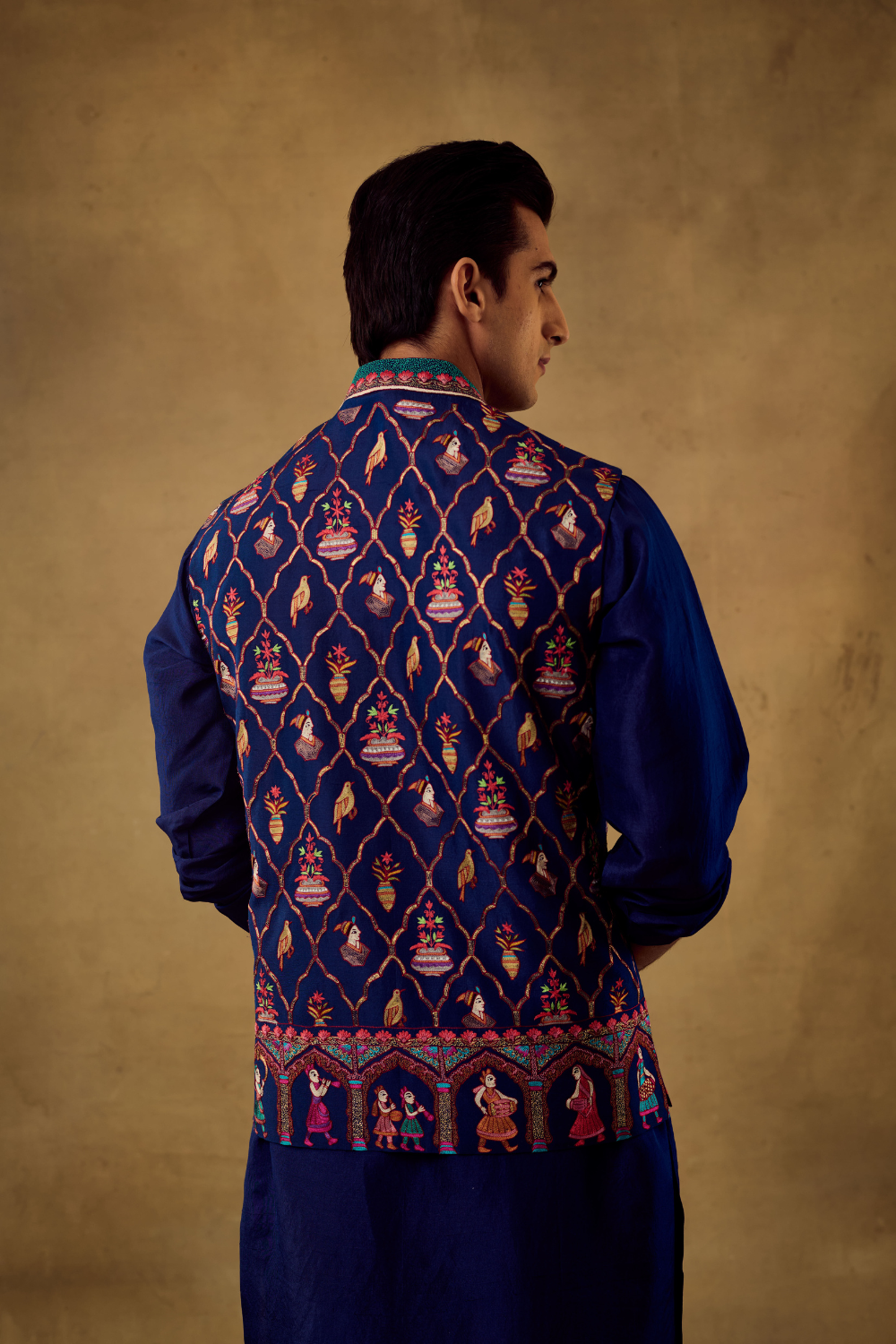 Navy Mens Baraat Designer Jacket