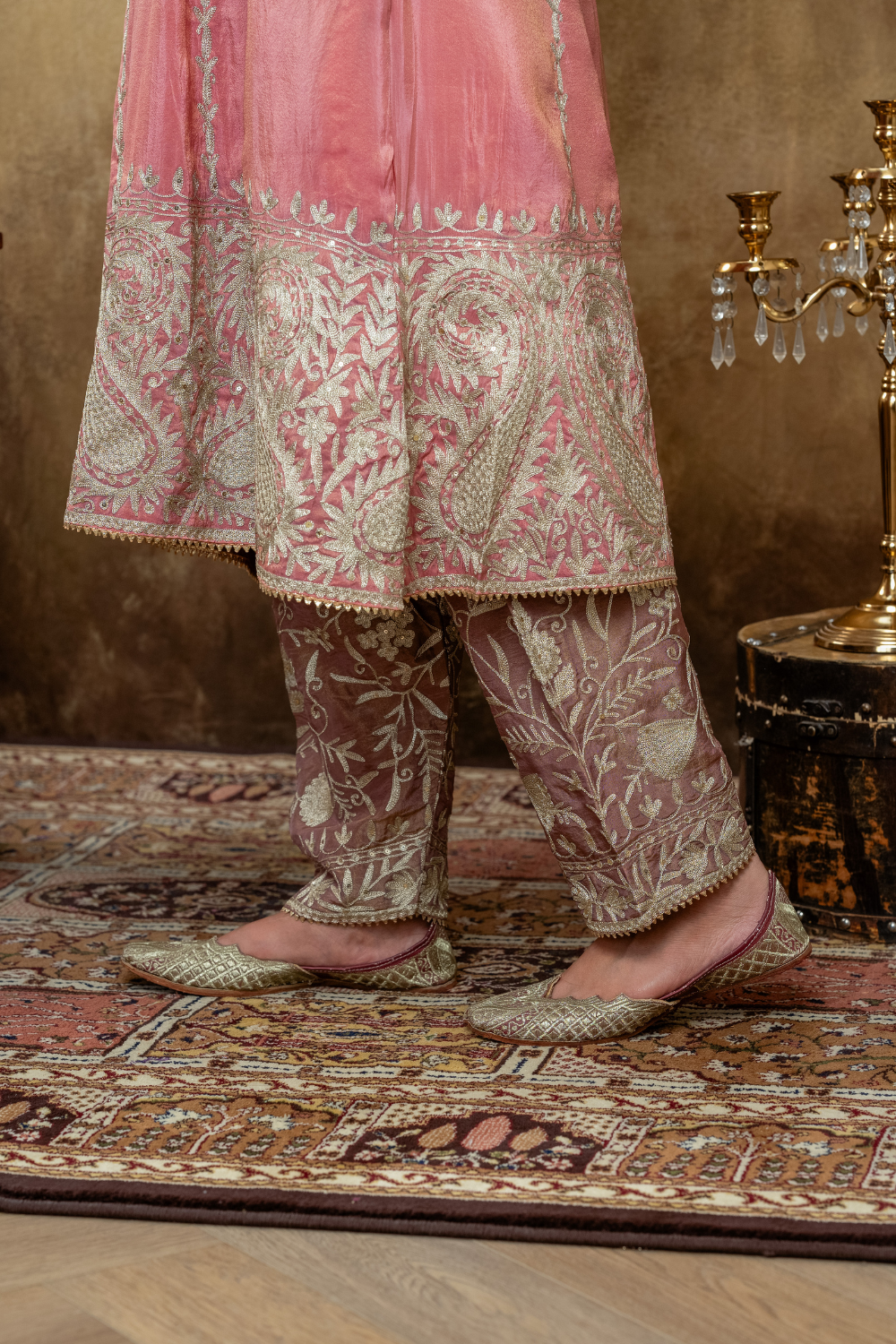 ROSE PINK LAMÈ CHOGA SET