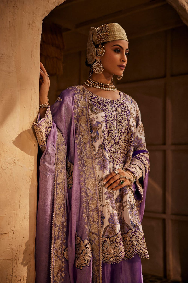GUL PRINTED CHOGA WITH KHADI SALWAR