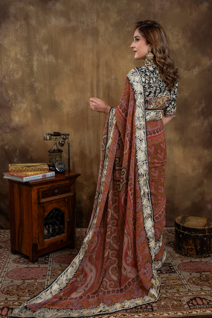 MAJESTIC KASHMIRI KALAMKARI SAREE