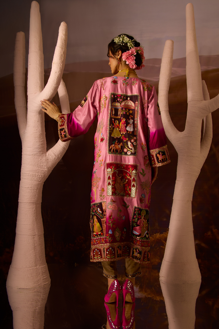 PAMPOSH PINK KURTA SET