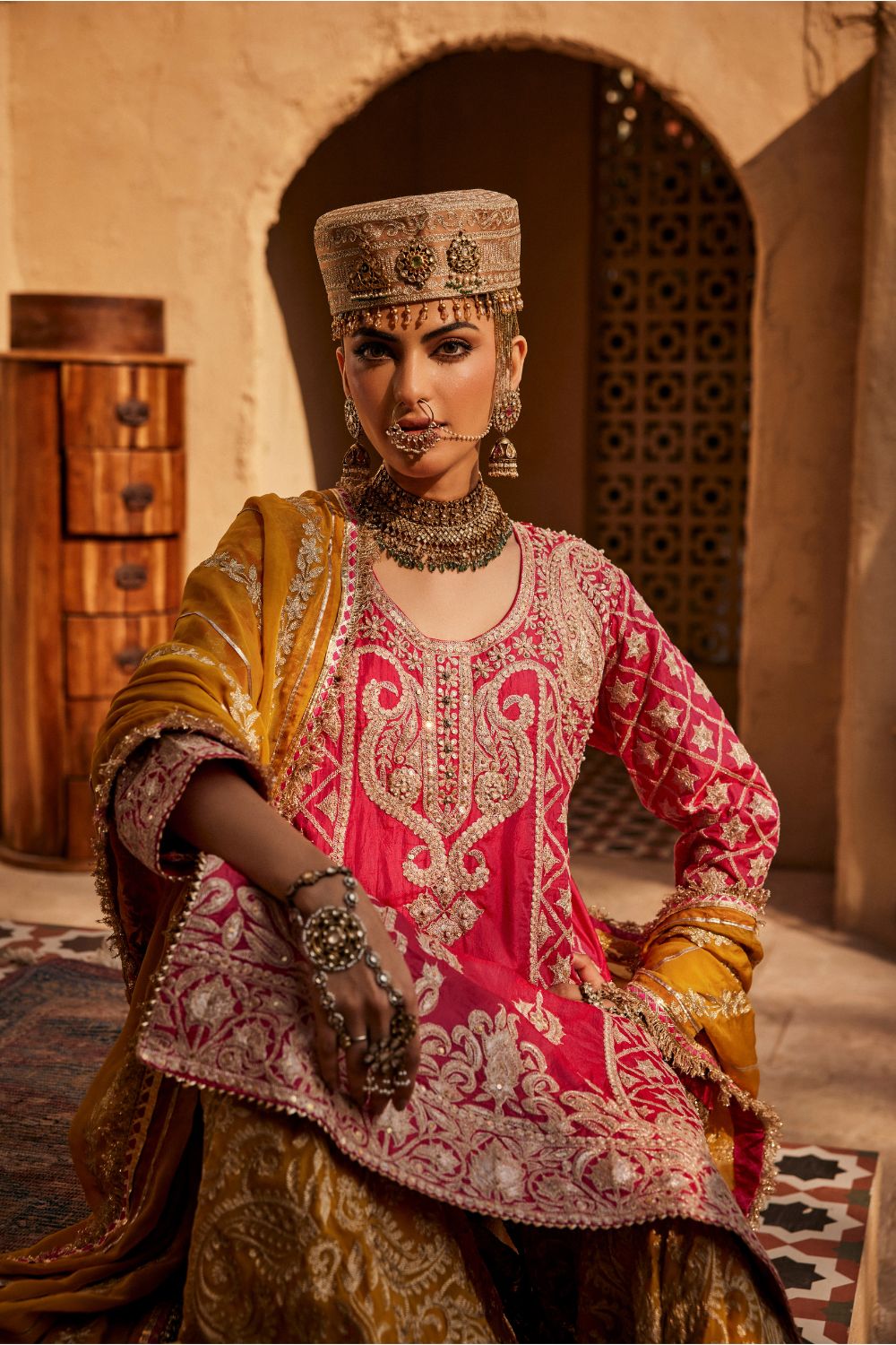 MEHRUNISSA KURTA WITH SHARARA & DUPATTA