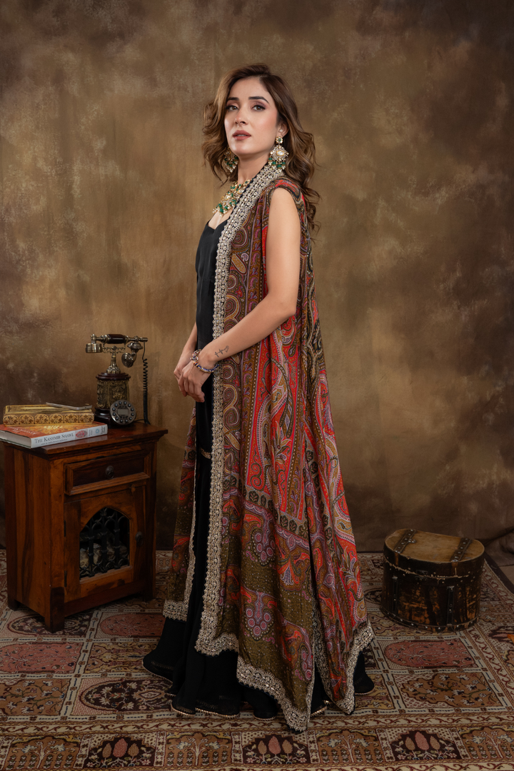 MULTI FUSION KALAMKARI LONG JACKET