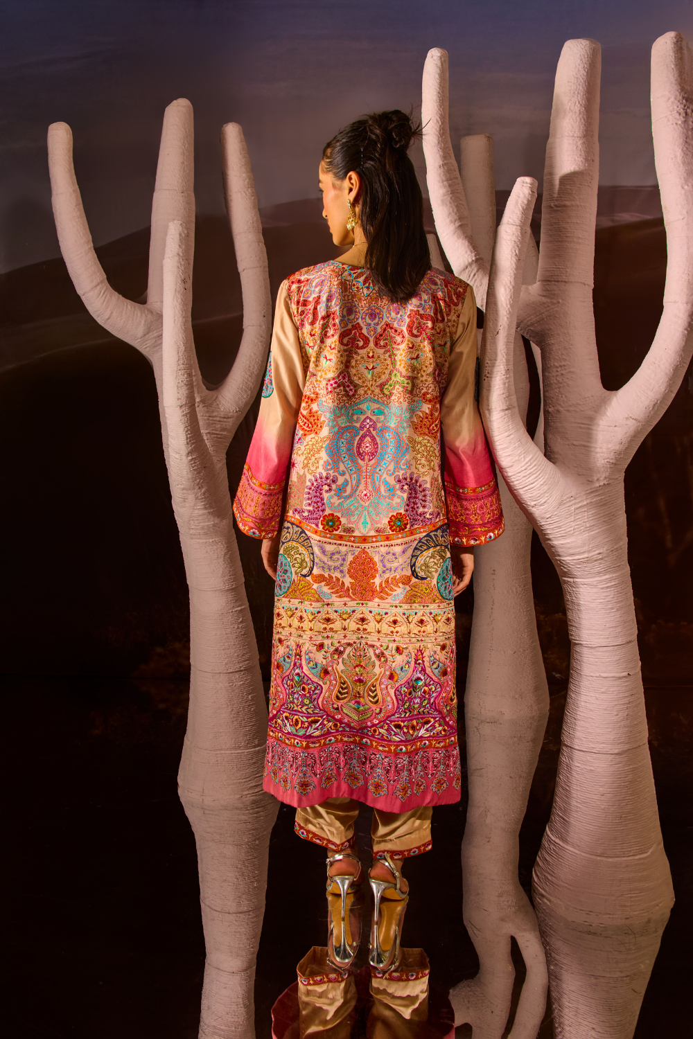PASTEL HUES KALAMKARI KURTA SET