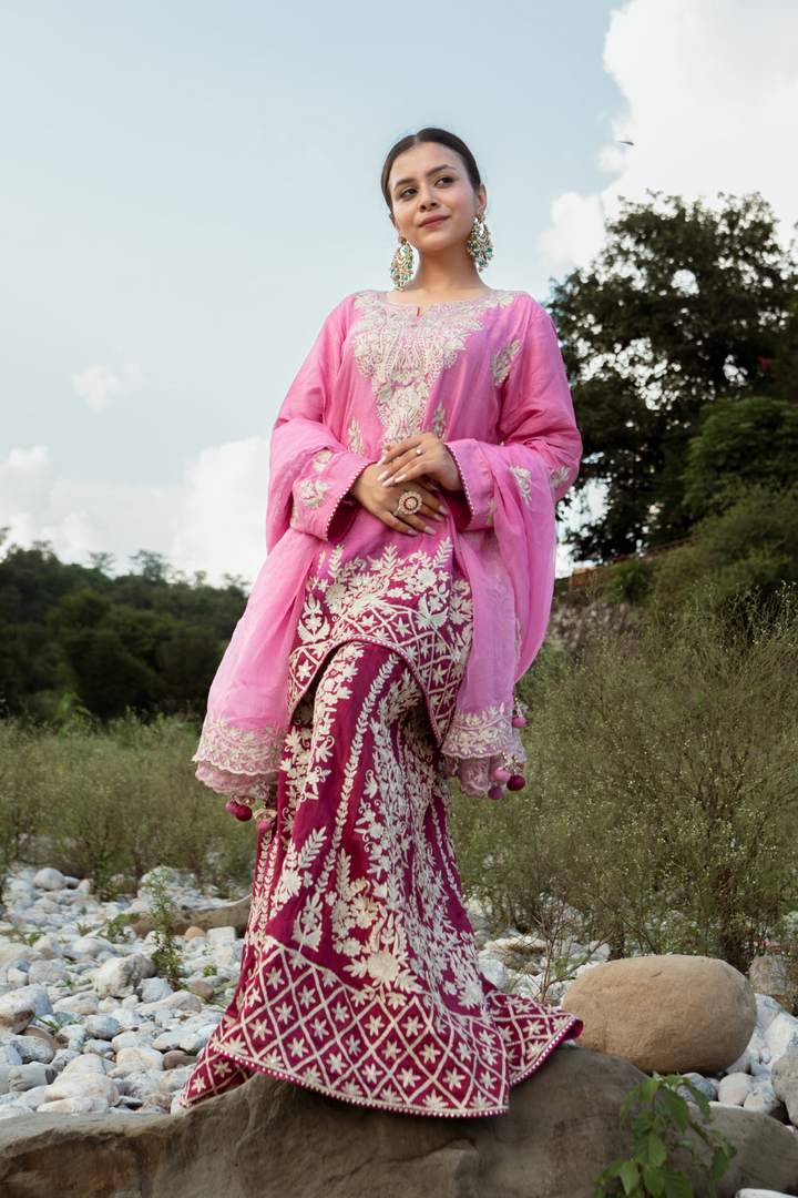 Deep Ombre Pink Suit