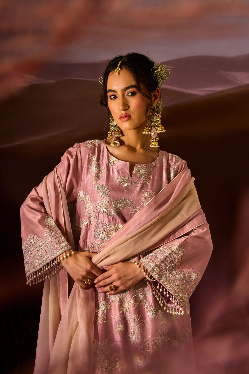 SHEEN PINK KURTA SET