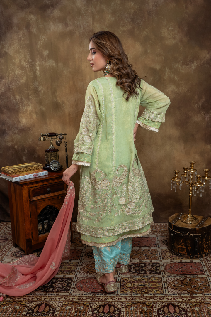 PASTEL  DOUBLE LAYER CHOGA SET