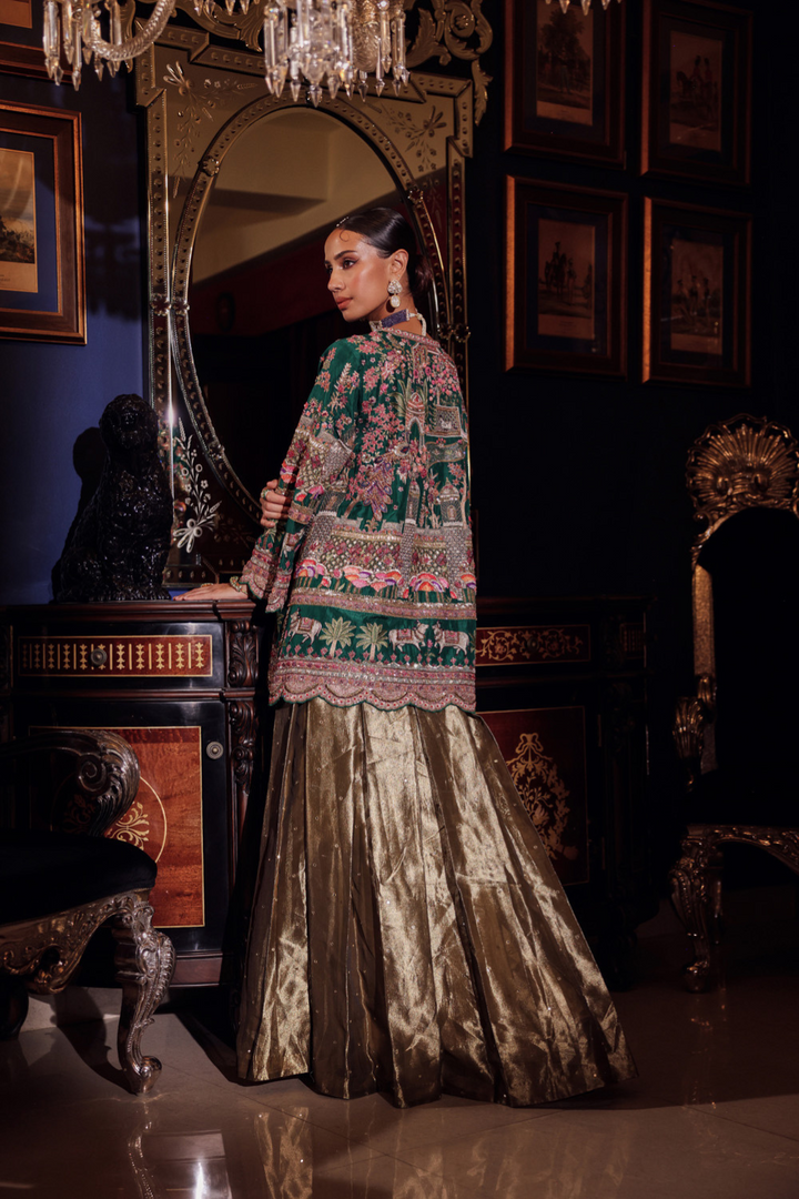 EMERALD GREEN ZARDOZI JACKET