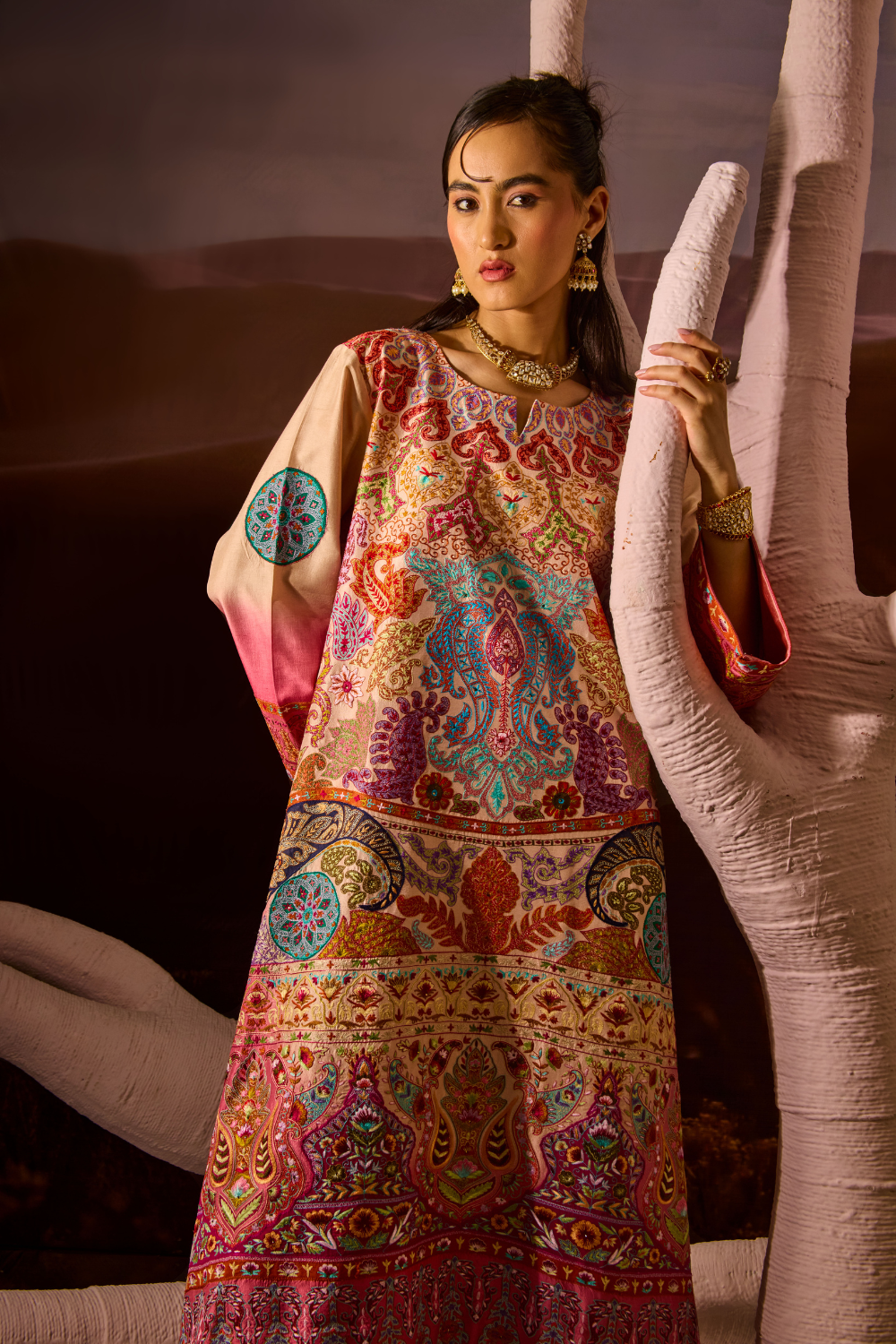 PASTEL HUES KALAMKARI KURTA SET