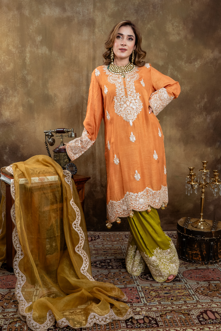 SAFFRON OLIVE SUIT