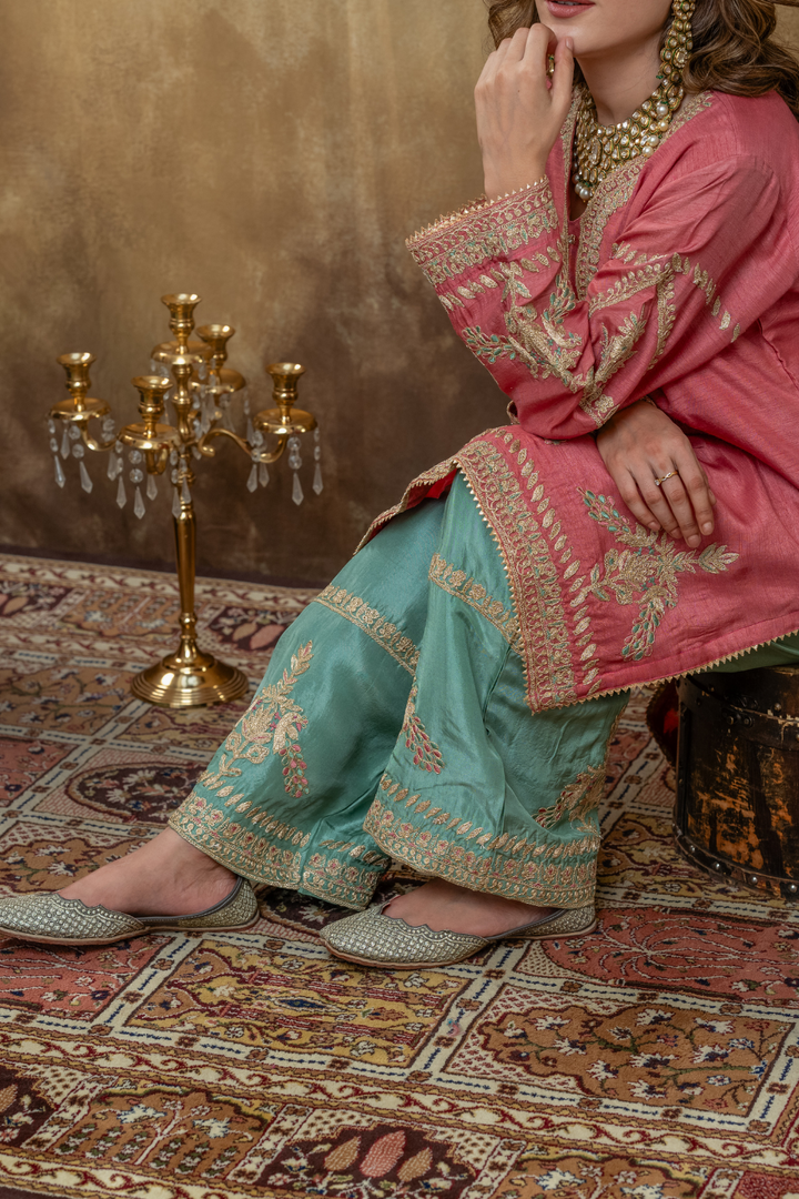 PEACH PEACOCK SUIT