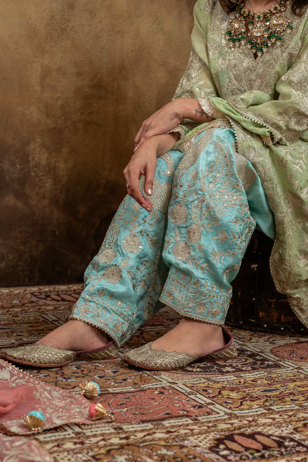 PASTEL  DOUBLE LAYER CHOGA SET