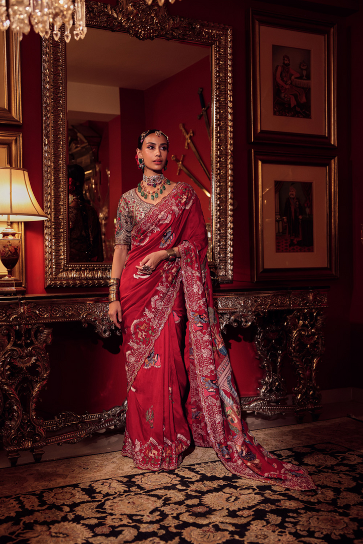 REGAL RED SILK SAREE