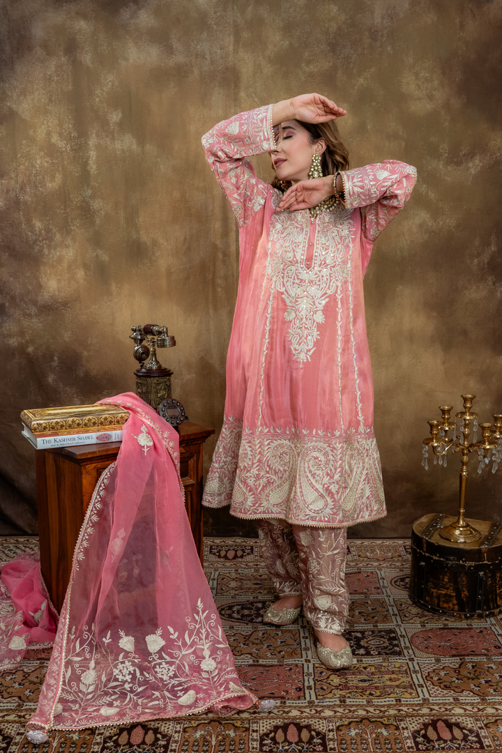 ROSE PINK LAMÈ CHOGA SET