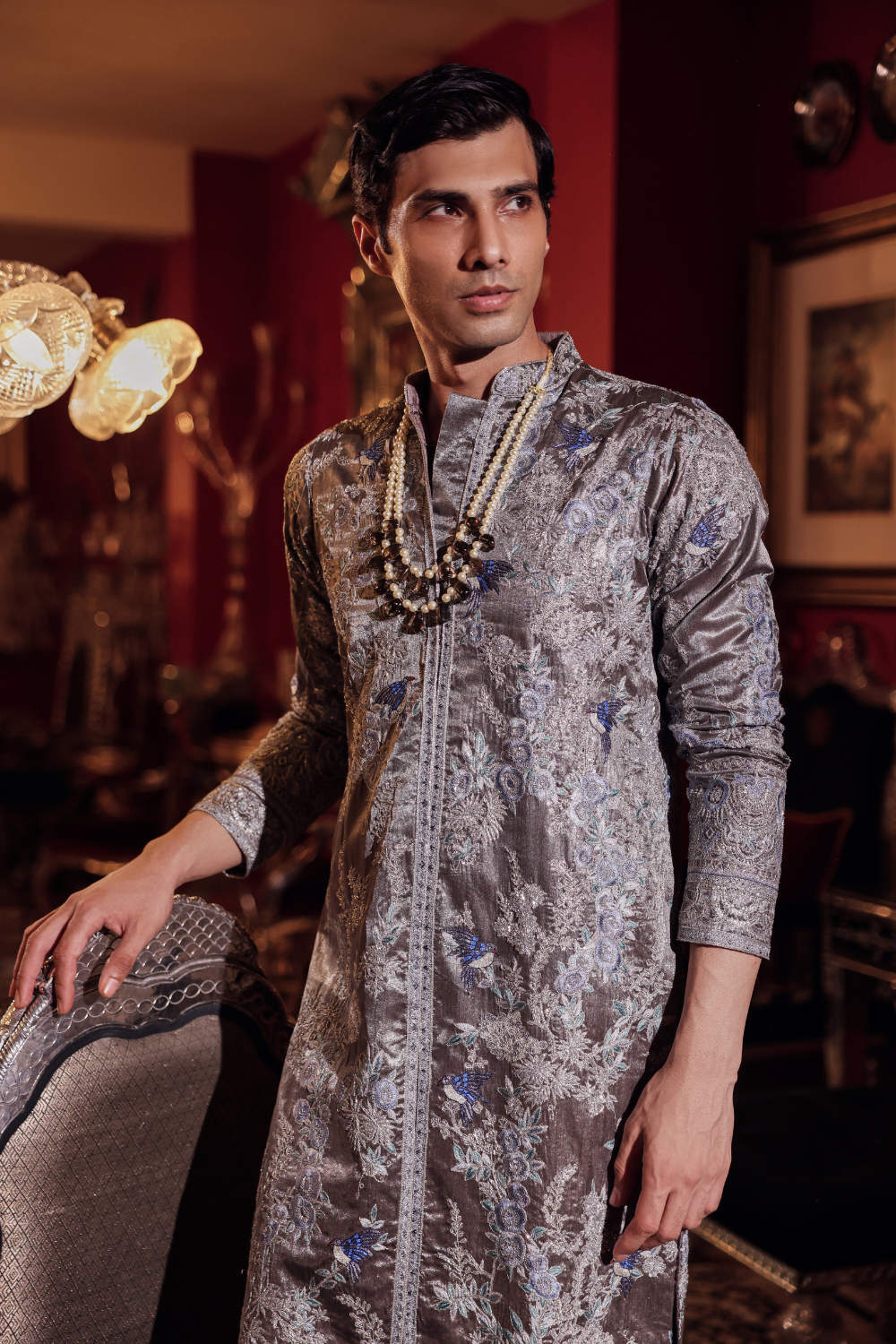 TITANIUM GREY SHERWANI