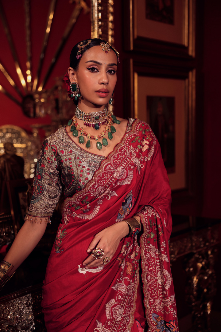 REGAL RED SILK SAREE