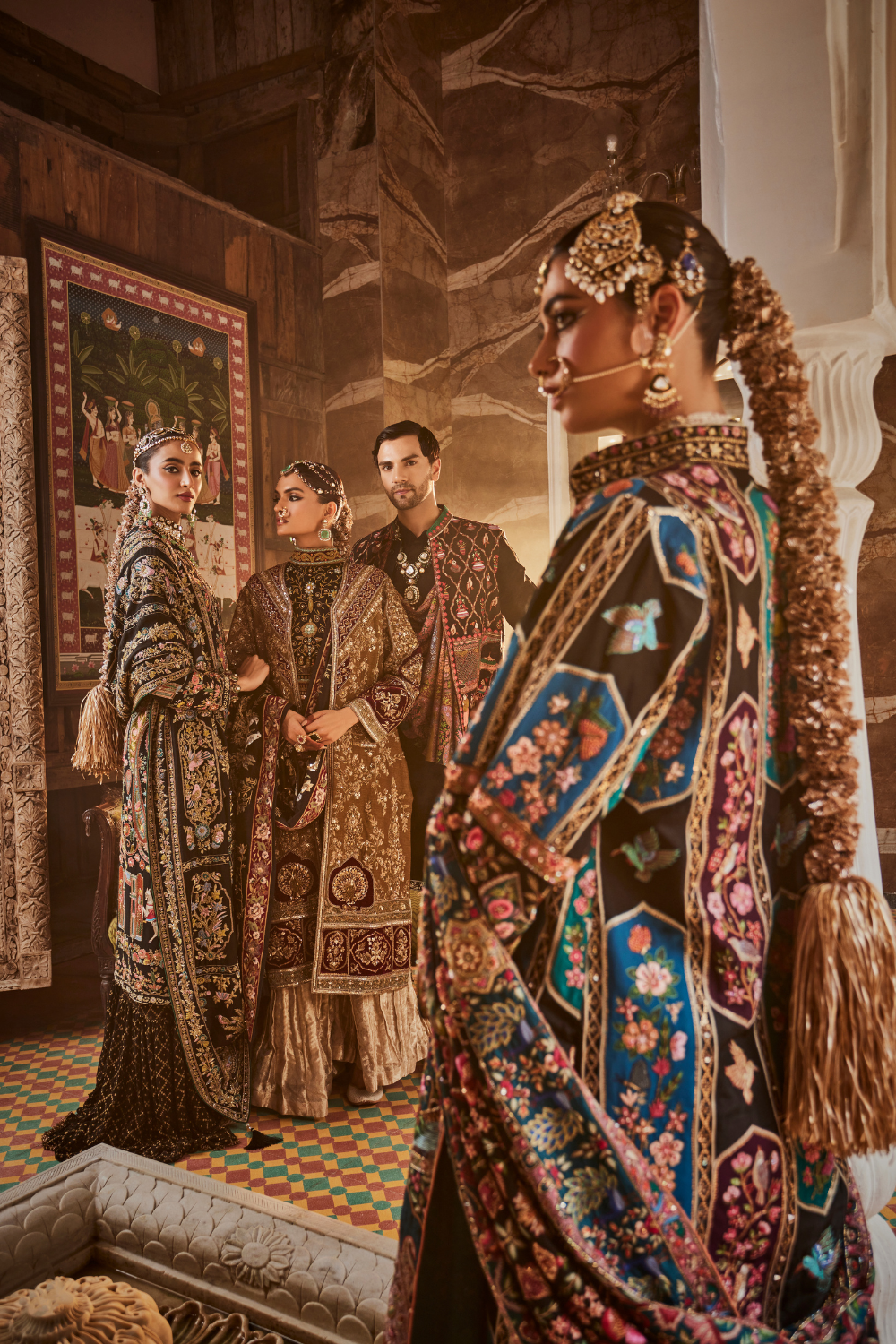 ROYALE MEHENDI ZARDOZI  LONG JACKET