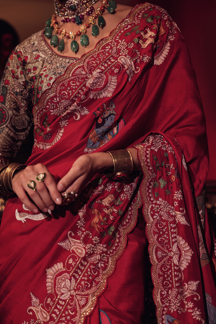 REGAL RED SILK SAREE