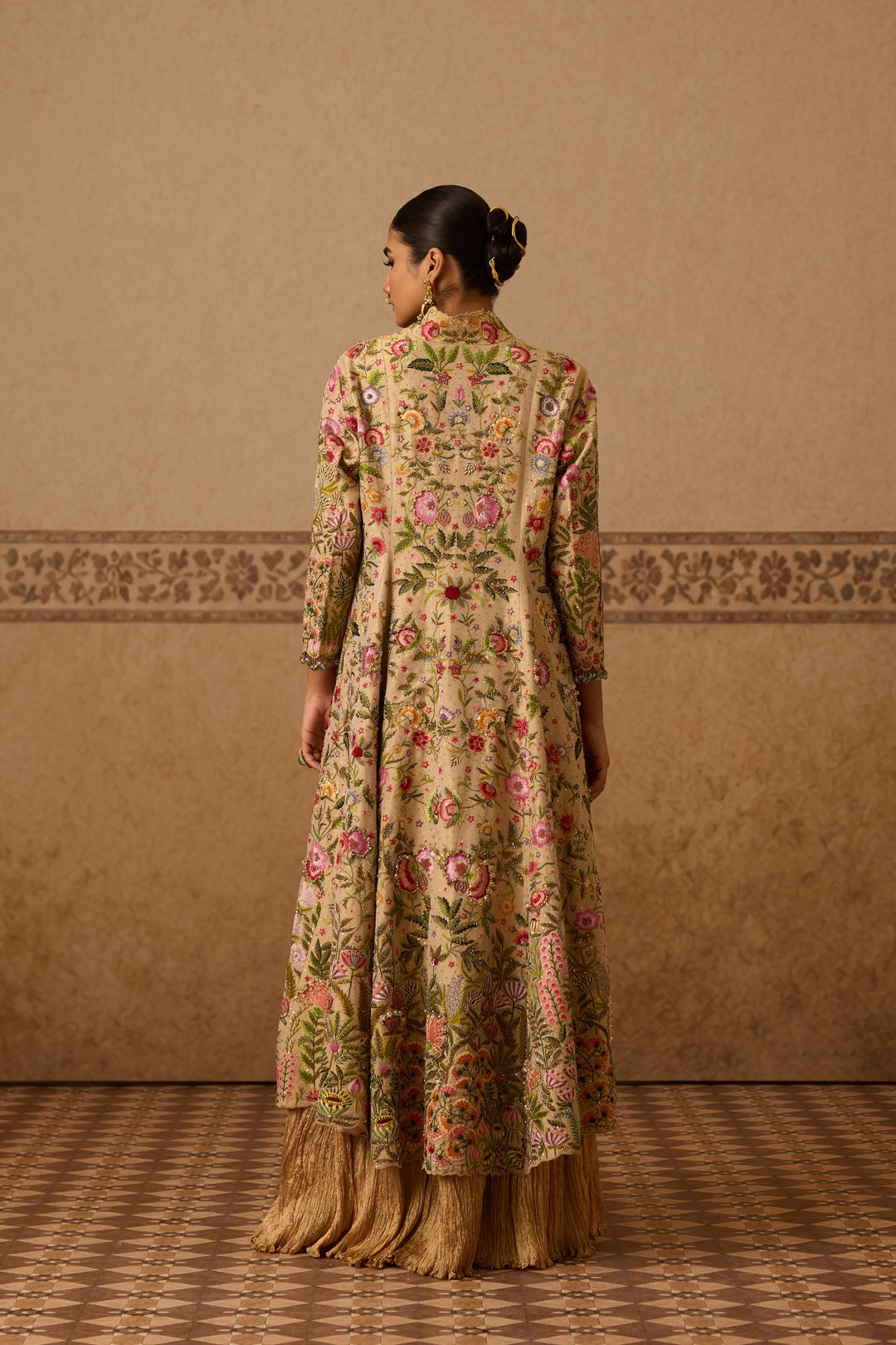 FIRDOZ LONG JACKET GHARARA SET