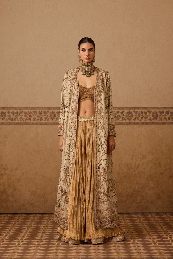 LONG JACKET GHARARA SET