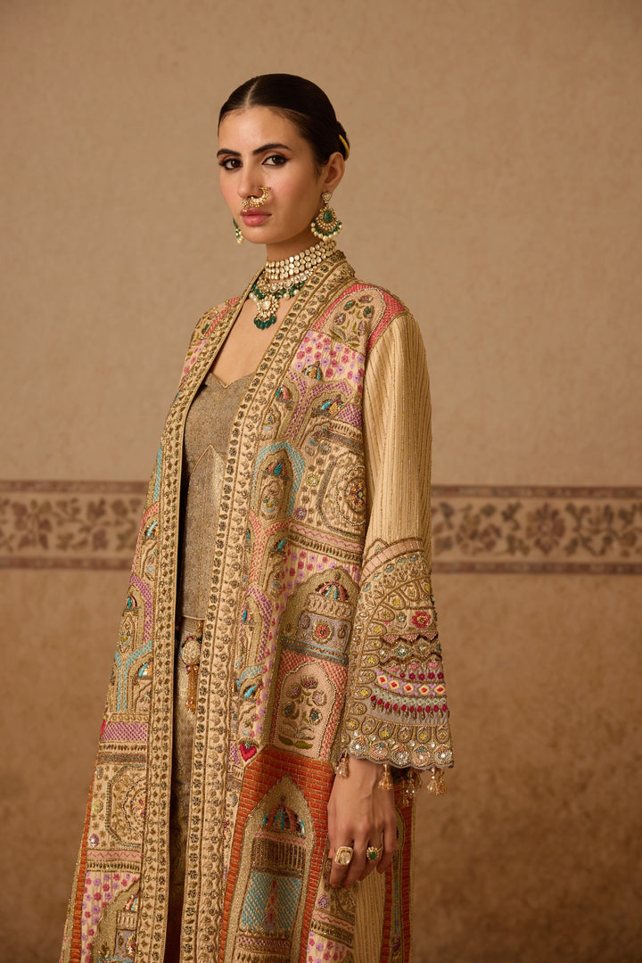 LONG JACKET GHARARA SET