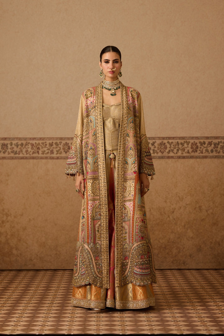 LONG JACKET GHARARA SET