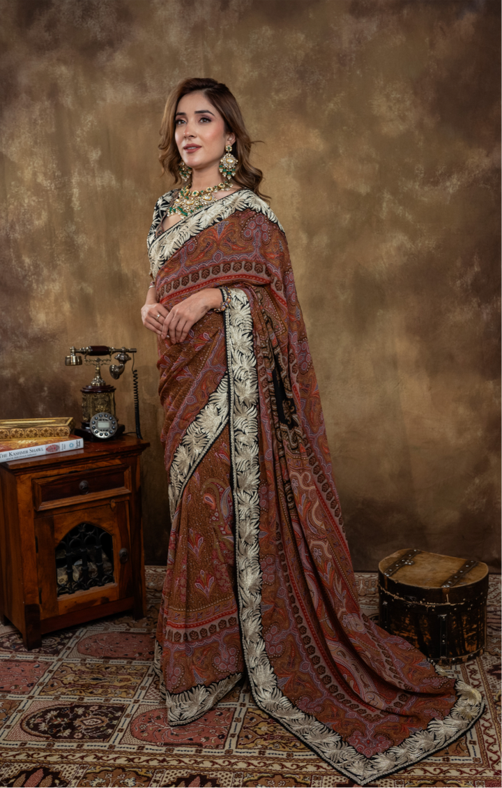 MAJESTIC KASHMIRI KALAMKARI SAREE