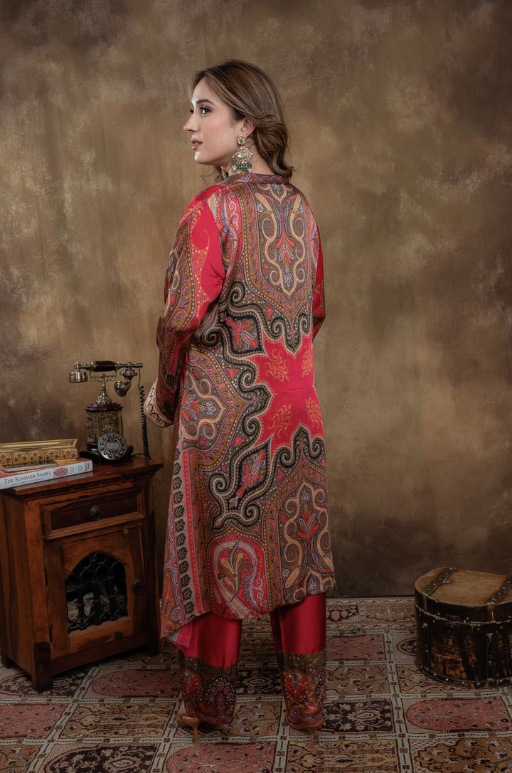OPULENT RED  KALAMKARI SET