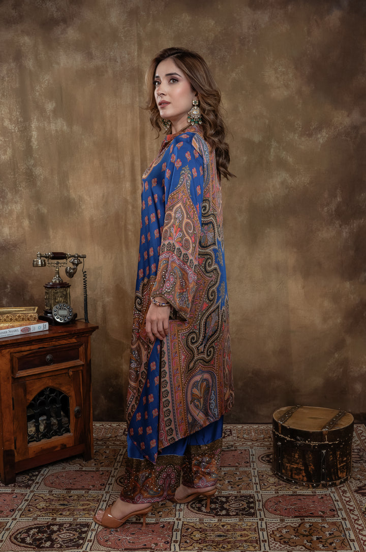 MIDNIGHT BLUE KALAMKARI SET